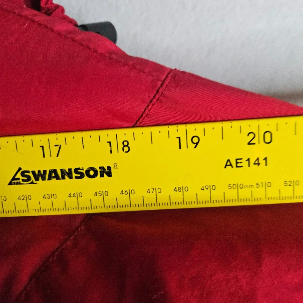 LL Bean Penobscot Parka Jacket Womens Small Red Goose Down Insulated Vintage USA